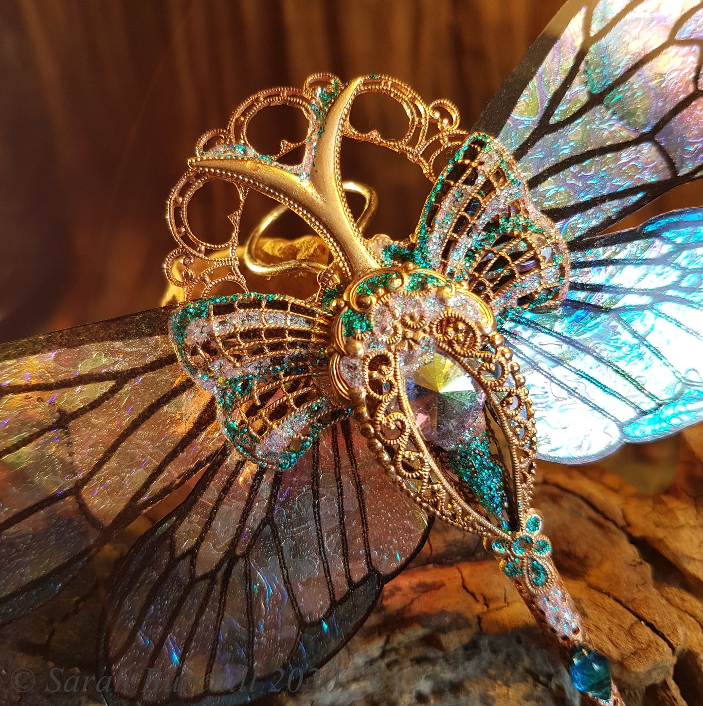 Elunarian Dragonfly - Aquamarine