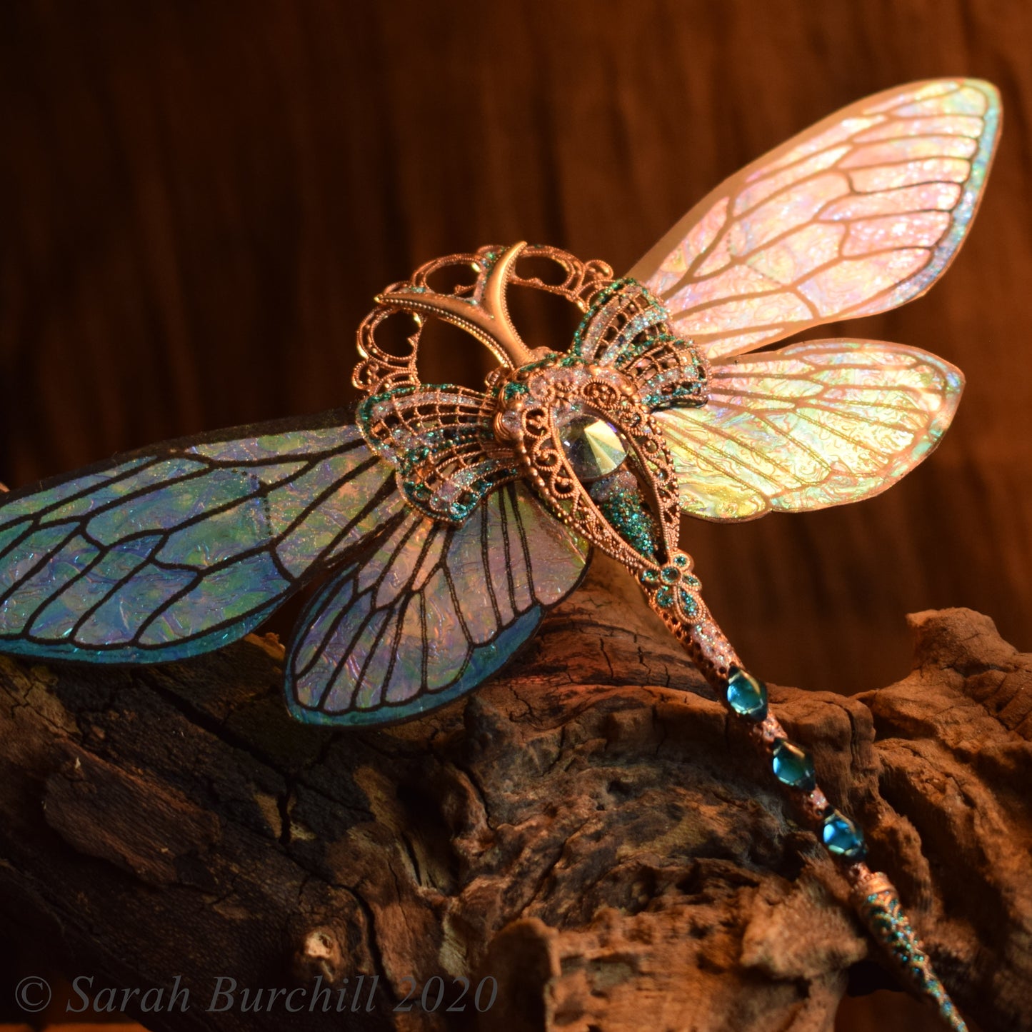 Elunarian Dragonfly - Aquamarine